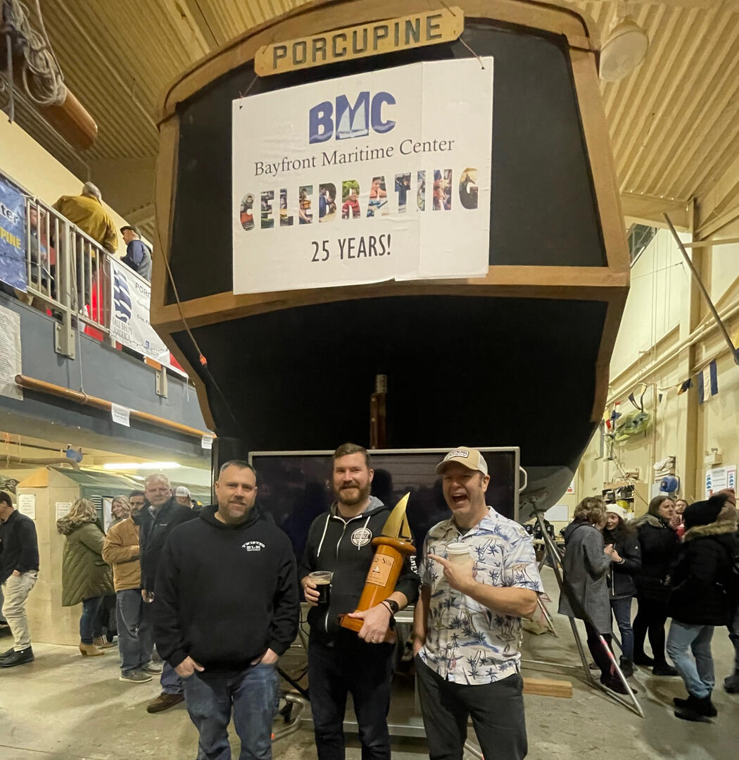 BMC 25 Years sign at fundraising event