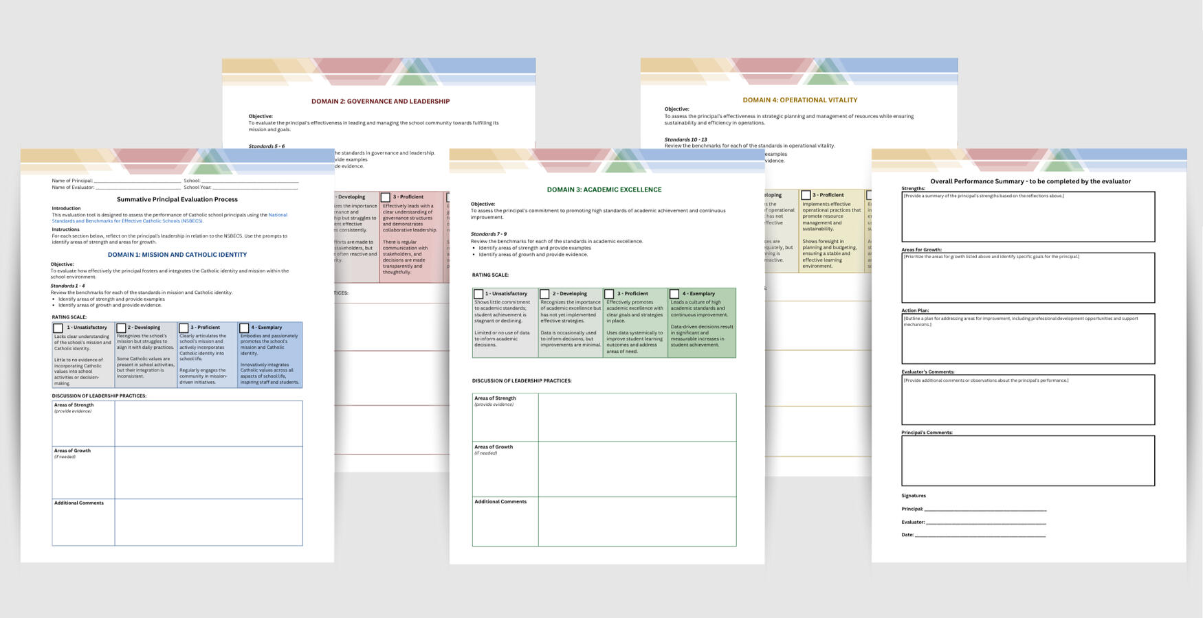 Principal Evaluation Sheets